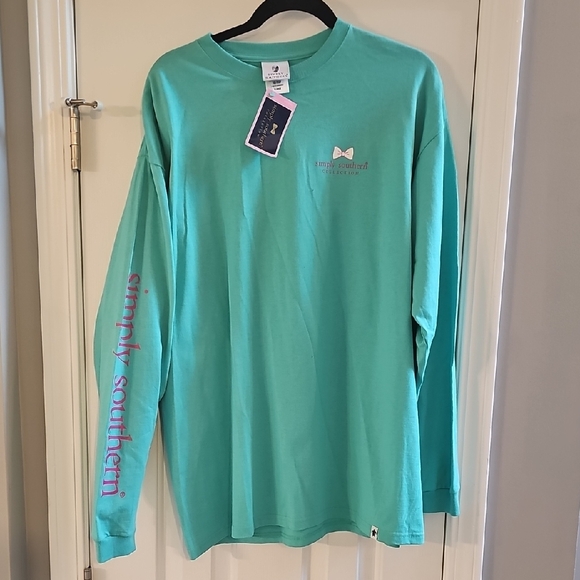 Simply Southern Turquoise Long Sleeve Tee - Picture 3 of 3